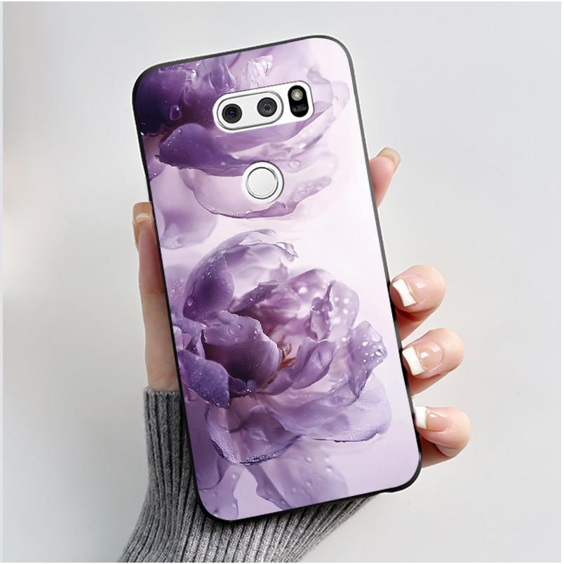 Чехол для LG V30 V30+ V30S V30S+ V35 V35+ ThinQ Тонкий Мягкий Черный Силиконовый Чехол Эстетичный Роскошный Милый Крутой Задняя Крышка для Мальчиков Девочек
