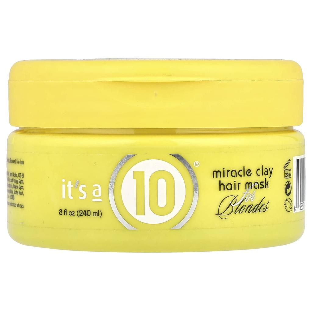 It's A 10 Miracle Clay Hair Mask, For Blondes, 8 Fl Oz (240 Ml)