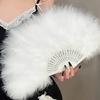 20s Vintage Feather Fan Flapper Dance Roaring Gatsby Burlesque Handheld Marabou Feather Fan Flapper Accessories