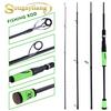 Fishing Rods 2.1/2.4M Portable Carbon Fiber Spinning Fishing Pole Travel Saltwater Freshwater Rod