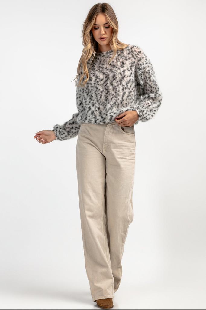 Snow Polar Dream kid wool mohair sweater gray 40/42