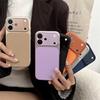 Роскошный кожаный чехол для телефона с эффектом ледяной трещины для iPhone Air 17 16 15 14 13 Pro Max, с большим окном, ударопрочный, матовый бампер
