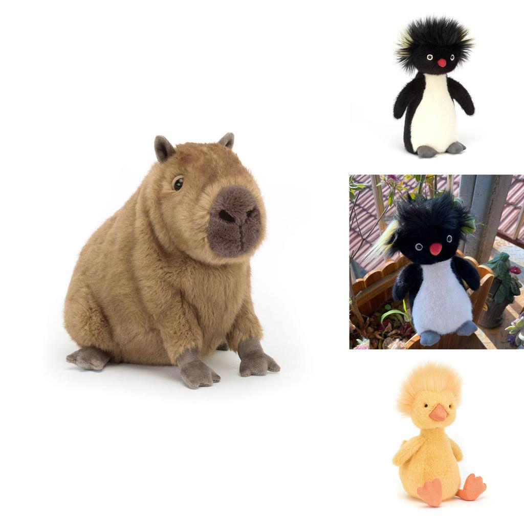 Amuse Hairy Animal Penguin Plush Figurine With Pp Cotton Filling For Kids Playroom