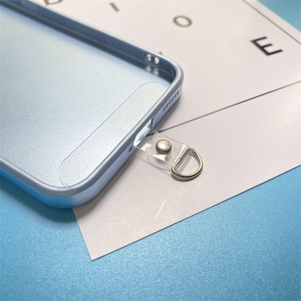 10Pcs Nylon Lanyard Card Gasket Transparent Clear Hanging Strap Universal Phone Lanyard Clip