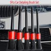 5pcs Car Wash Brush Soft Brush Detail Brush Automotive Interior Cleaning Tools Air Conditioner Air Outlet Cleaning Brush