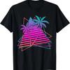 Palm Trees Tropical Vaporwave Aesthetic 80s 90s 2 T Shirt Vintage Casual Stylish Unisex Graphic Designer Clothes
