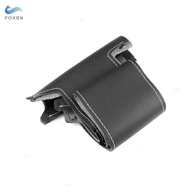 Ручная оплетка из перфорированной кожи из микрофибры, чехол на руль автомобиля, накладка для Toyota Fortuner 2016 2017 2018 Hilux 2015