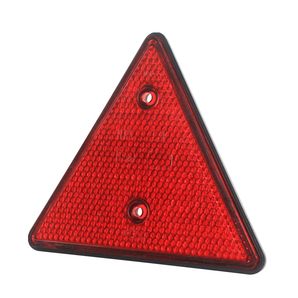 Red Rear Reflector Triangle Reflective Sign Screw Mount E22 Listed Warning Safety Reflector for Trailer Truck Caravan Boat