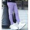 2021 Kids Girl Pants Spring Autumn Candy Color Elastic Pencil Trousers Child Solid Leggings  Children Clothing