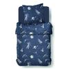 Parure de couette 140 x 200 "Happy Moon" Réversible 100% Coton / 57 Fils/cm²