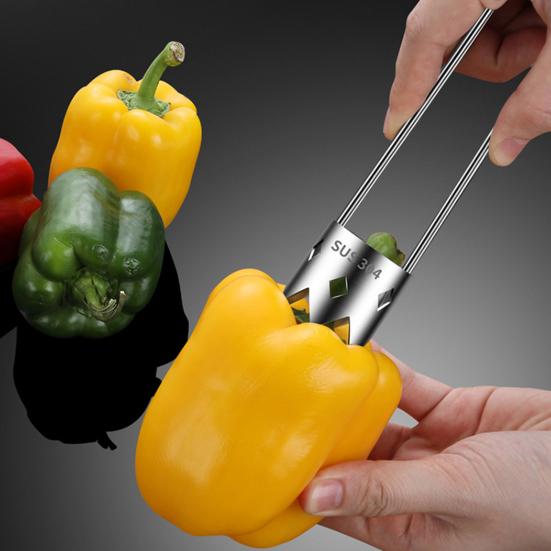 1/2/3 шт. Инструмент из нержавеющей стали для удаления сердцевины красного болгарского перца, груши, фруктов, легкое проворачивание, многофункциональный кухонный гаджет