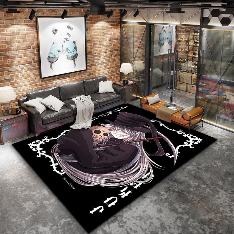 Black Butler Carpet Rug For Living Room Bedroom Home Sofa Decoration Kids Play Nonslip Floor Mat