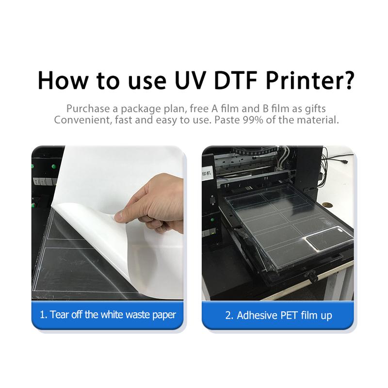 20 50 100PCS UV DTF AB film for all UV printers after transfer metal glass wood plastic Acrylic silicone waterproof sticker