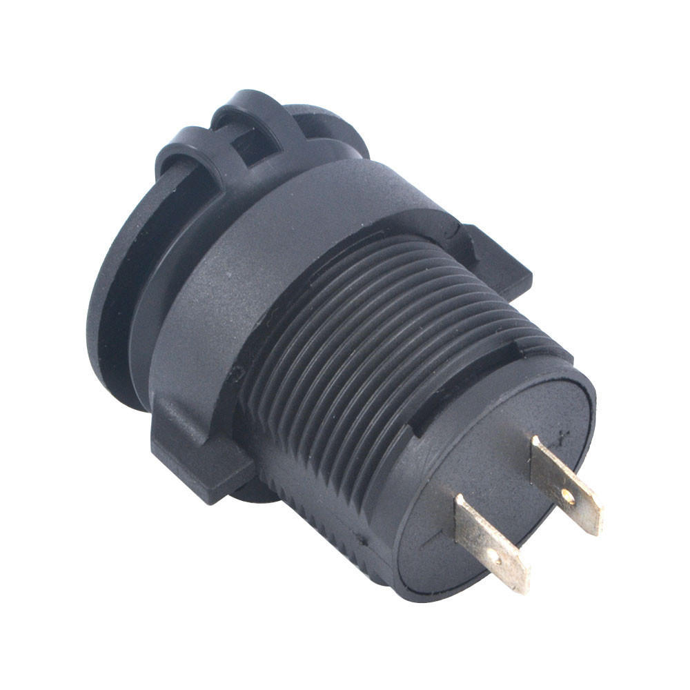 Car Motorcycle Dual USB Socket Splitter 12V-24V Plug DC 5V 2.1A Car Power Adapter Phone Charger Blue Light with Cable