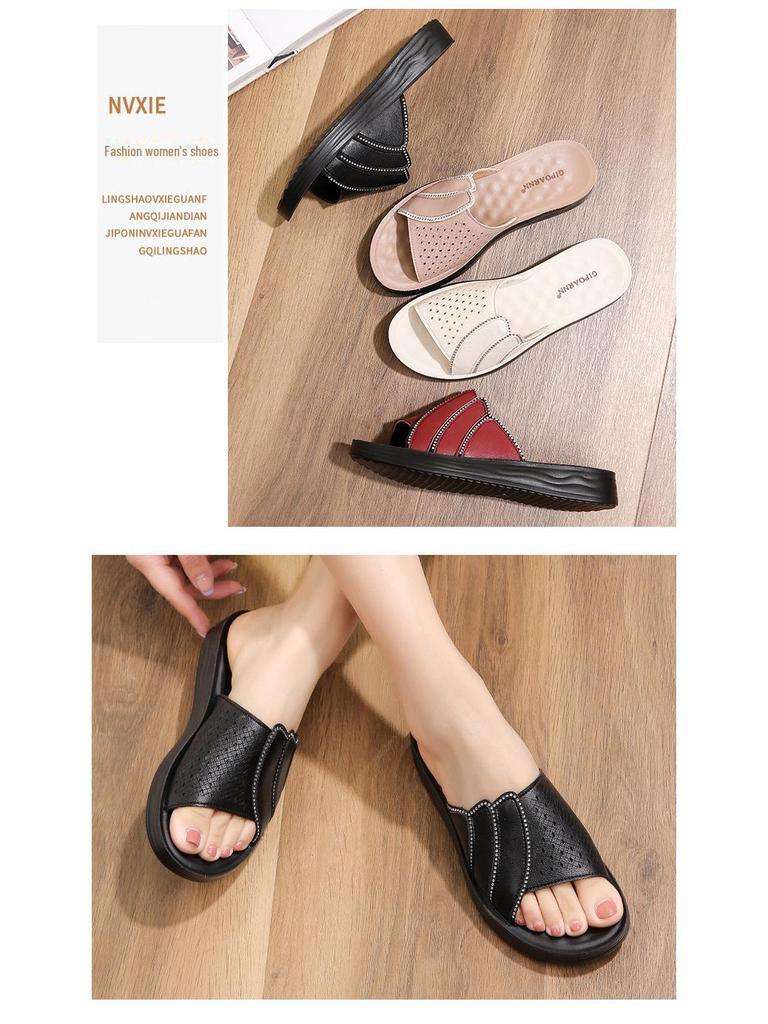 Мамины тапочки с мягкой подошвой и нескользящей подошвой для женщин среднего возраста 2025 г.