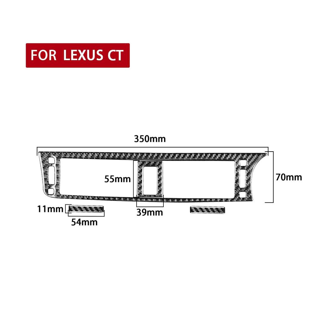 Для Lexus CT 2011-2017 автомобиля, центральная консоль, вентиляционное отверстие, декоративная накладка, наклейка, автомобильные аксессуары для интерьера, углеродное волокно