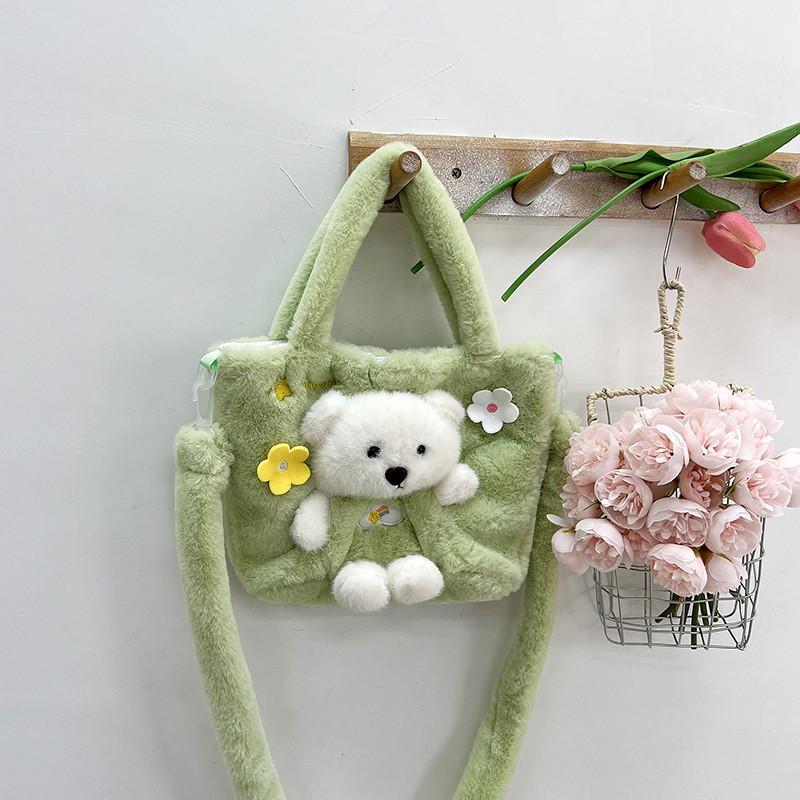 Милая объемная сумка-медведь, сумка через плечо, для девушек-студенток, для выхода в свет, большая вместимость