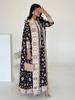 Women's Issey Miyake Pleated Print Cardigan Abaya - Long, Plus Size Arab Robe