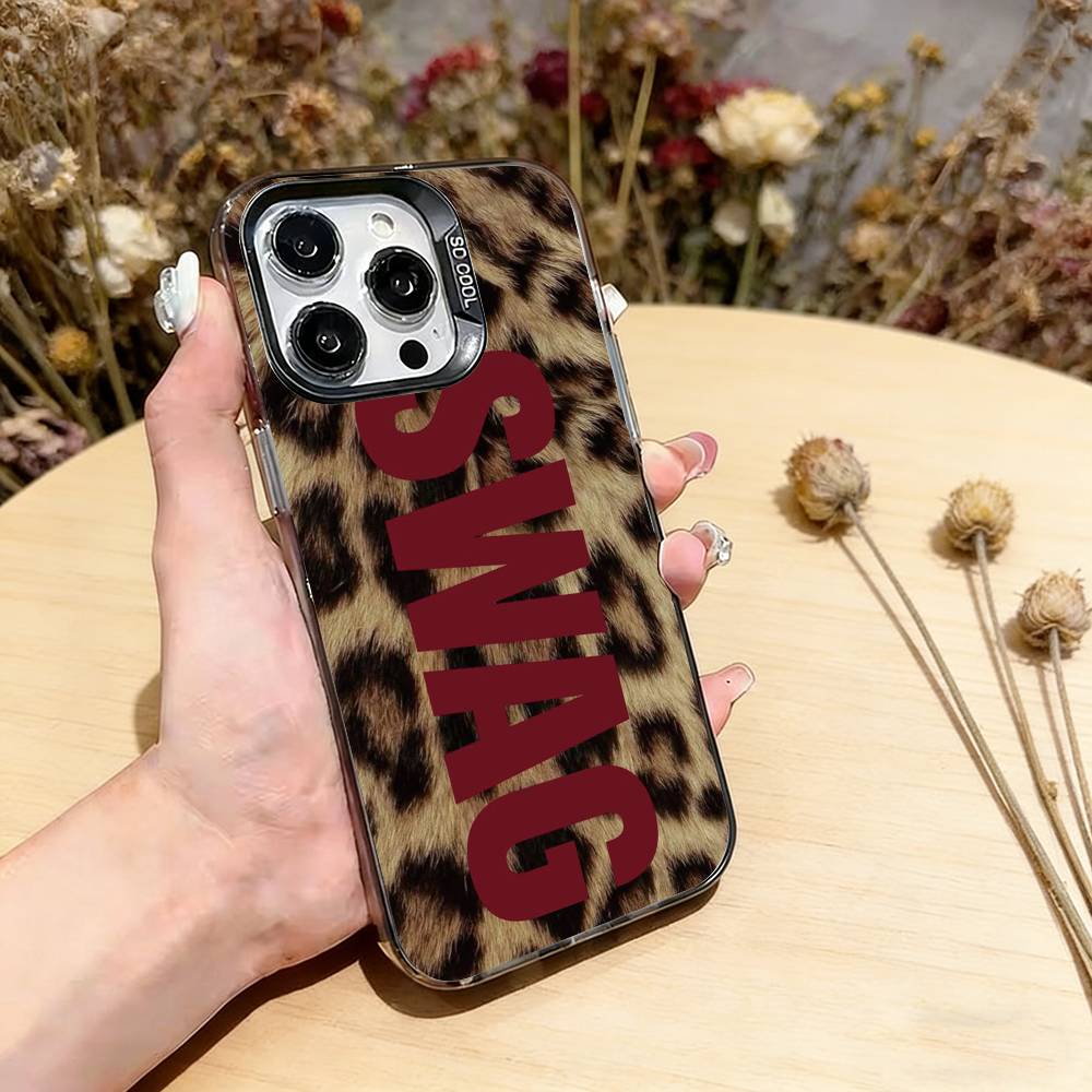 Роскошный чехол для телефона в стиле Y2K SWAG для iPhone 17,16,15,14,13,12,11 Plus,Pro Max,XS, Цветной серебристый чехол для телефона Funda Cover