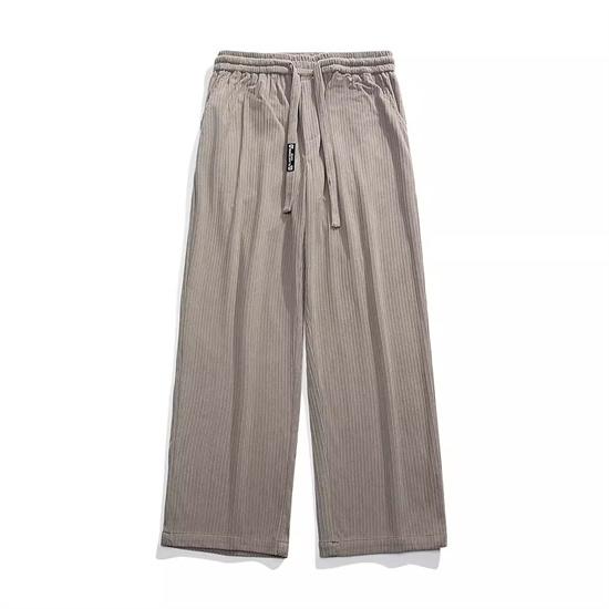 2024 Men Casual Pants Loose Corduroy Straight Pants Elastic Waist Sweatpants Fashion Streetwear Men Sports Jogger Trousers