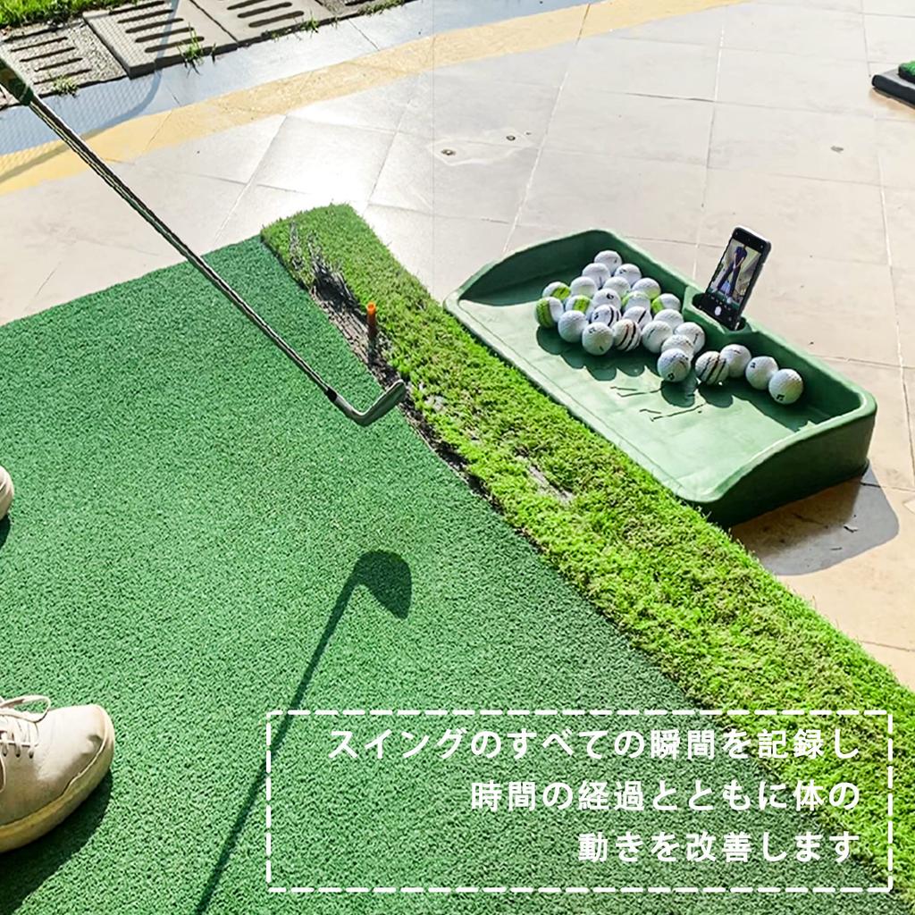 Лоток для мячей для гольфа, держатель для мобильного телефона, рекордный лоток для мячей для гольфа Eighty, тяжелый резиновый лоток для гольфа, совместимый со всеми ударными площадками - замах, вместимость,