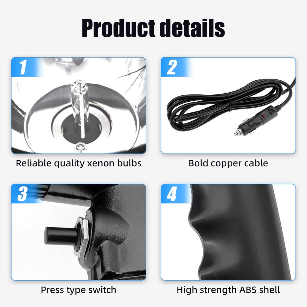 Мощный светодиодный прожектор для охоты, водонепроницаемый фонарик, ксеноновый прожектор HID, портативный супер яркий рабочий свет для кемпинга, рыбалки