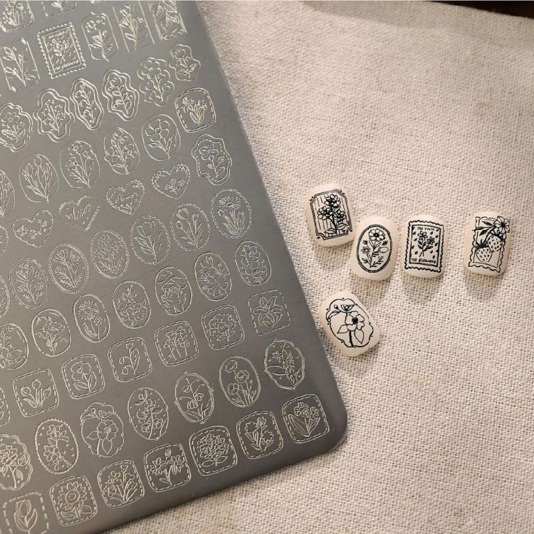 Multifunctional Stainless Steel Nail Plate Tulips Themed Manicure Stamping Plate Perfect for Home and Salon Manicure Use