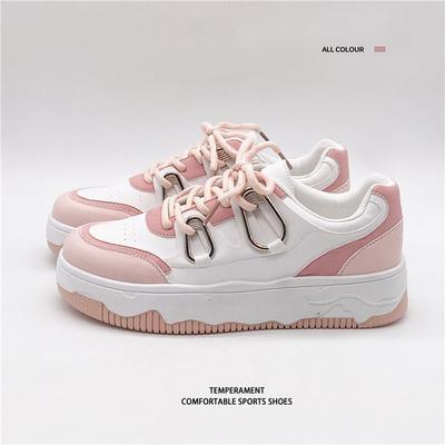 Национальная мода, белые туфли для женщин, новинка весны, корейский стиль, модная кожаная студенческая повседневная обувь на платформе Ulzzang для скейтбординга