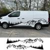 Наклейка на борт фургона Toyota ProAce Verso City Car в стиле «Лес на горе» Графика Декор Наклейка Автоаксессуары