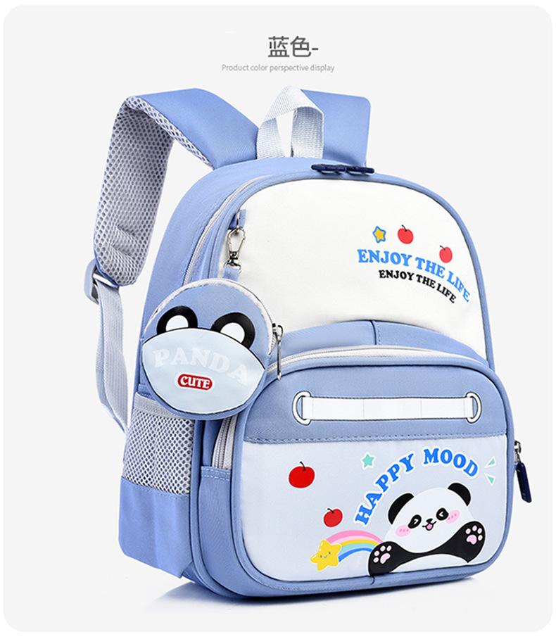 School Bag Kindergarten New Children's School Bag Cartoon Cute and Lightweight Foreign Style Backpack Ultra-light Simple High-value Backpack