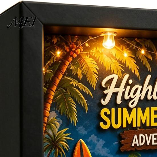 Aerospace Highland Cow Figurines Summer Vacation Advent Calendar 2026, 24 Days Mini Cattle Camping Theme Collectible Toys Countdown with LED