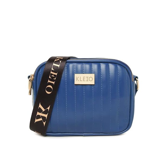 Элегантная женская стеганая сумка через плечо из веганской кожи с регулируемыми ремнями и молнией | Повседневная сумка через плечо