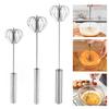 1/3 шт. полуавтоматический венчик для взбивания яиц, блендер из нержавеющей стали, ручной нажимной роторный венчик для выпечки, приготовления пищи, вращение на 360 градусов, инструмент-смеситель