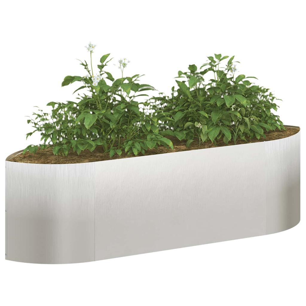 Raised Garden Bed for Outdoor Use Stainless Steel 140 x 40 x 40 cm Steel