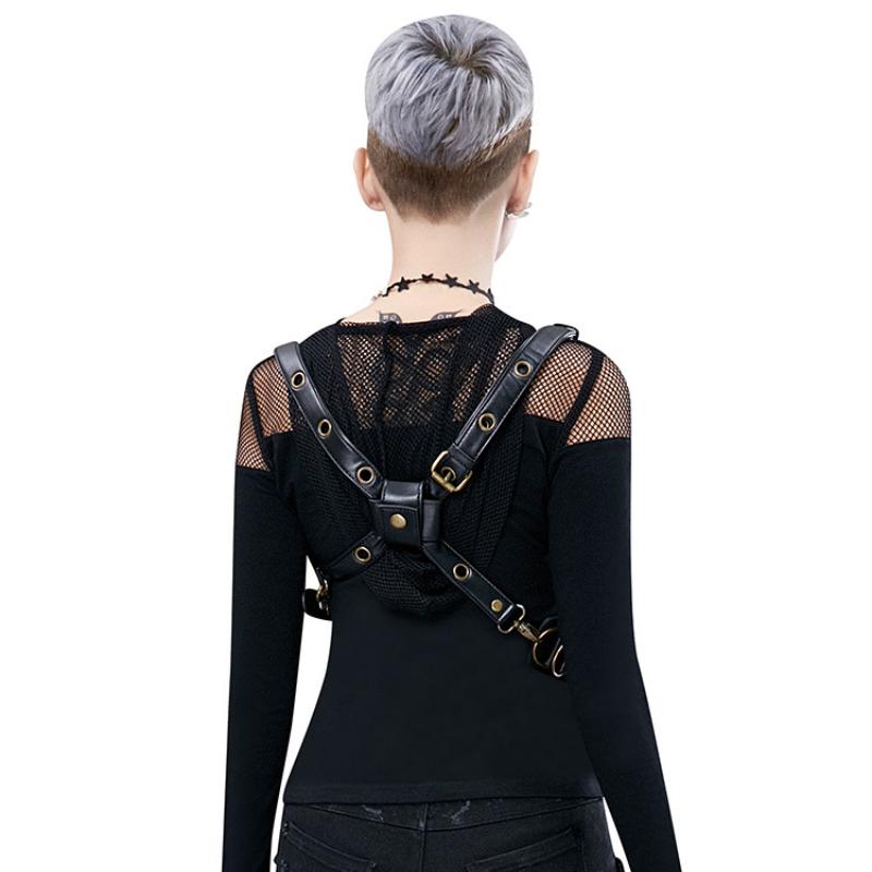 Johnature Поясная сумка с заклепками в стиле стимпанк, унисекс, мото и байкерская поясная сумка, многофункциональные сумки на плечо из искусственной кожи