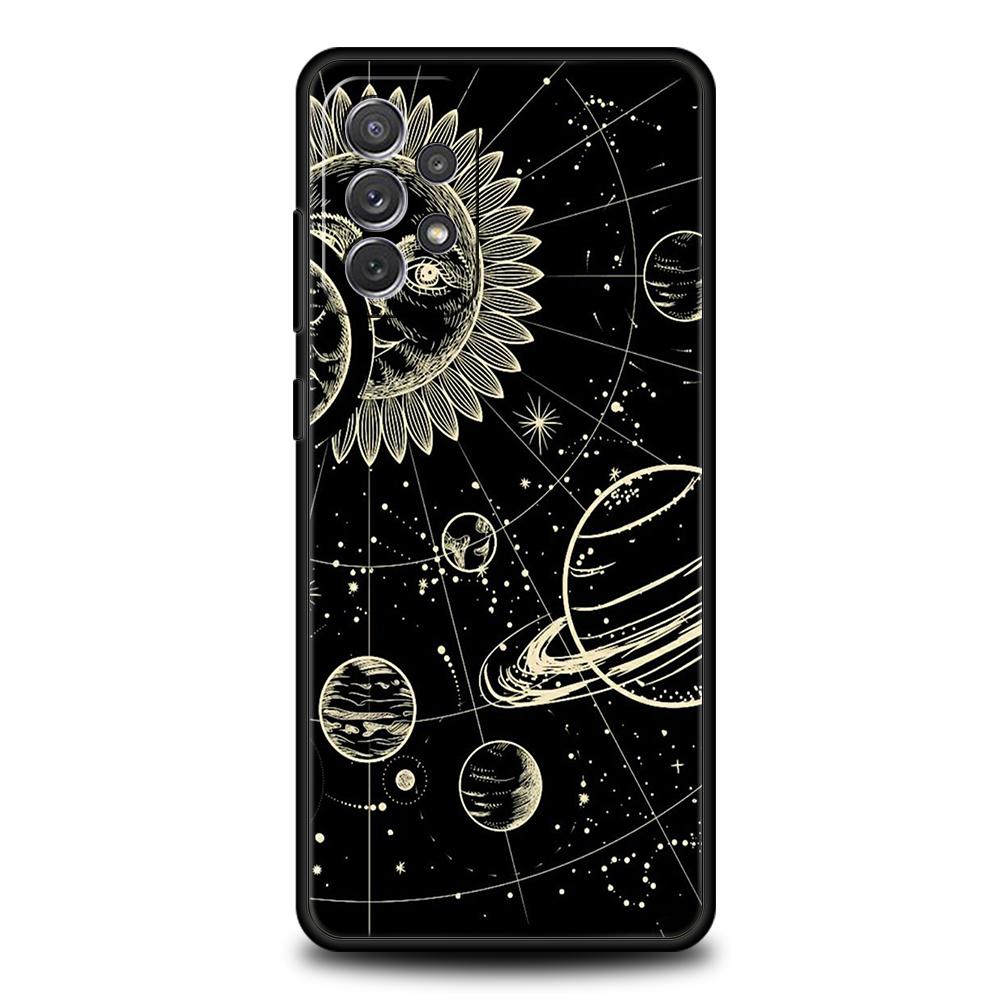 Астрологический чехол для телефона 'Солнце, Луна, Облака' для Samsung Galaxy A13 A14 A54 A73 A34 A51 A71 A22 A23 A32 A52 A01 A31 A41 Мягкий чехол