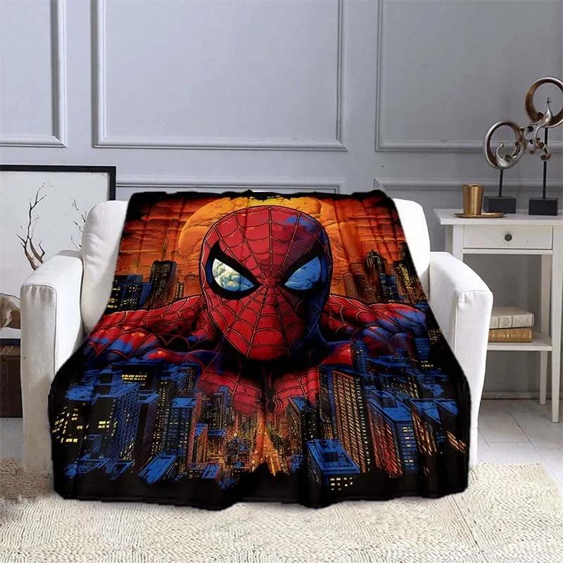 Marvel SpiderMan Printed Throw Blanket Soft Warm Bedding in Sizes for Kids Adults Ideal for Bed Sofa Outdoor Travel