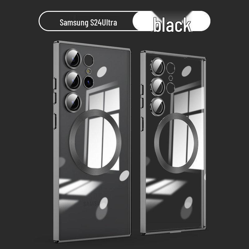Электролитически покрытый магнитный защитный чехол для линз для Samsung S26 Ultra, S24 FE, S25 - Мягкий чехол с полным покрытием.