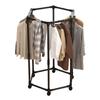 Hexagonal Rotating Indoor Clothes Drying Rack - Multi-Functional & Movable Floor-Standing Shelf