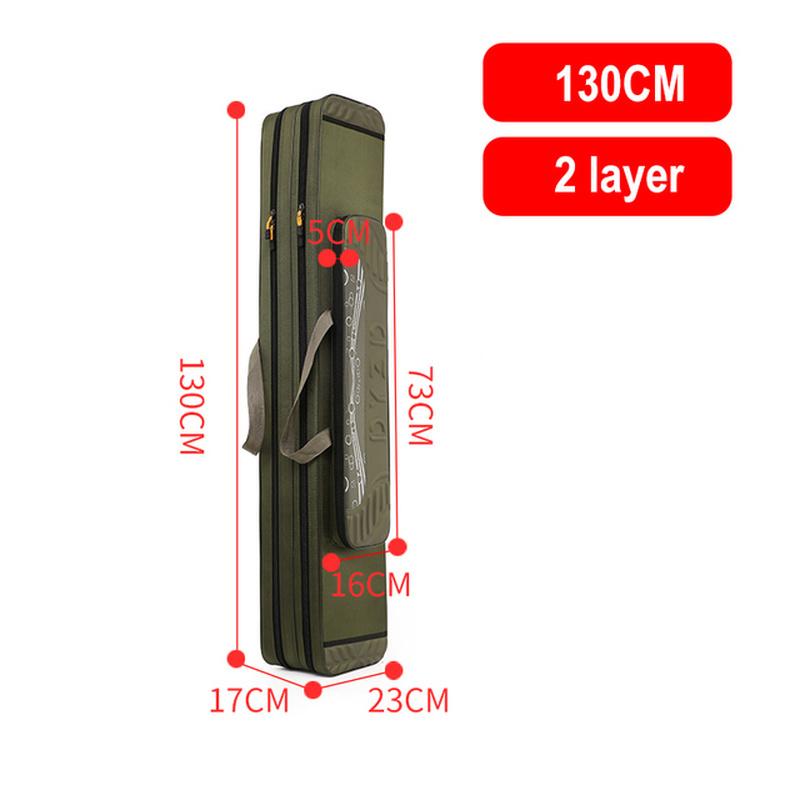 Рыболовная сумка 80/90/100/120/125/130 см 2/3/4-слойная рыболовная сумка Оксфорд Складная удочка Сумка для катушки Сумки для хранения рыболовных снастей Дорожный чехол X402G