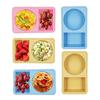 2/4Pcs Double Compartment Dressing Containers with Lid Foldable Silicone Sauce Box Reusable Snack Containers Stackable Condiment Box for Travel