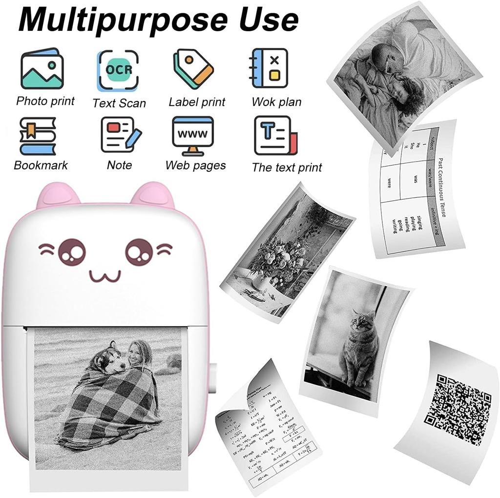 Portable Mini Bluetooth WiFi New Wrong Printer Mobile Phone Photo Title Note Hot Print Pocket Student Error Label Printer