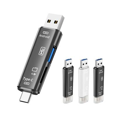 2025 Самый дешевый Новый USB Type C OTG Адаптер 3-в-1 Универсальный USB-C 2.0 Картридер для TF Карт Памяти Мобильных Телефонов ПК/Компьютеров