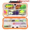 122pcs/set Multi Fishing Lure Mixed Colors Plastic Metal Bait Soft Lure Kit Fishing Tackle Wobbler