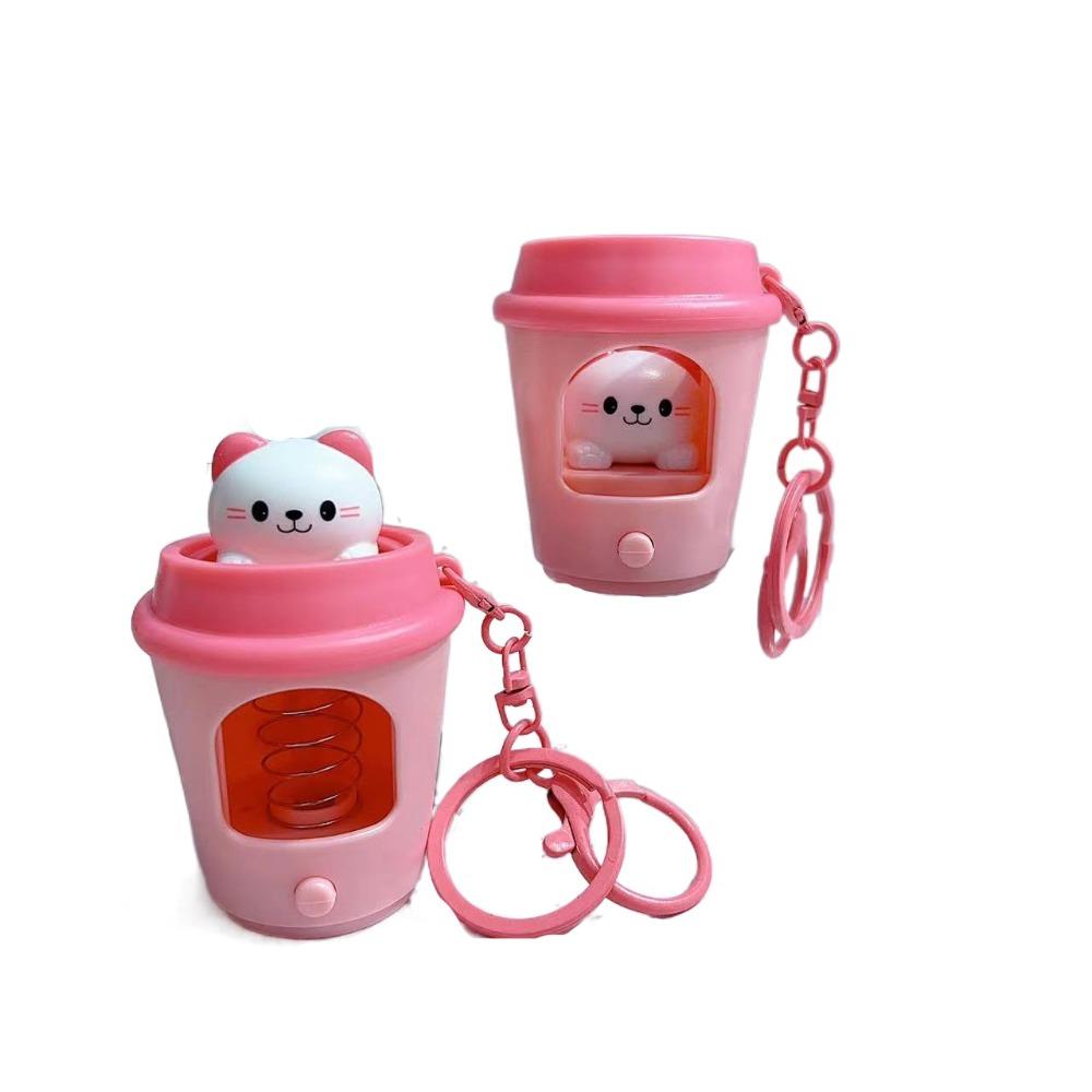 Bounce Car Keyring Panda Capybara Pendant Unique Cartoon Animals Dolls  Charms