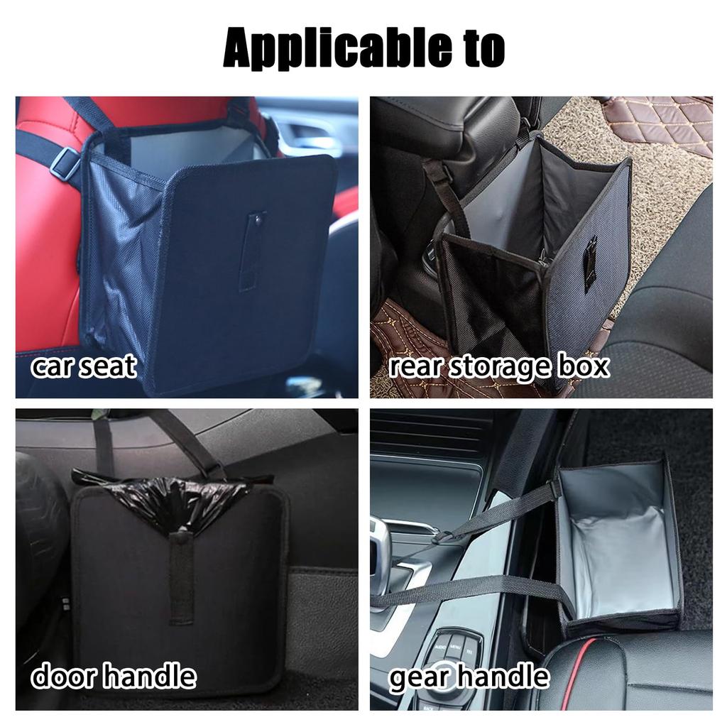 Набор из 2 складных автомобильных мусорных ведер, большое ведро для мусора, хранение мелких предметов, легкий карман на спинку сиденья для задних и пассажирских сидений, для банок, подвесное, вместительное, водонепроницаемое,