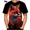New Fashion Men Women Summer Fox 3D Printed Short Sleeves T Shirts Casual Fashion Round Neck Sport Tops Leisure Female Tees Top