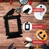 1/2Pcs Halloween Crow Picture Frames Front Glass Wall Mount Tabletop Retro Gallery Wall Art Home Party Festive Decoration
