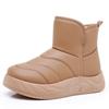 Женские зимние ботинки на толстой подошве 2025 новая зимняя бархатная теплая хлопковая обувь Северо-Востока водонепроницаемая и нескользящая обувь-буханки короткие ботинки