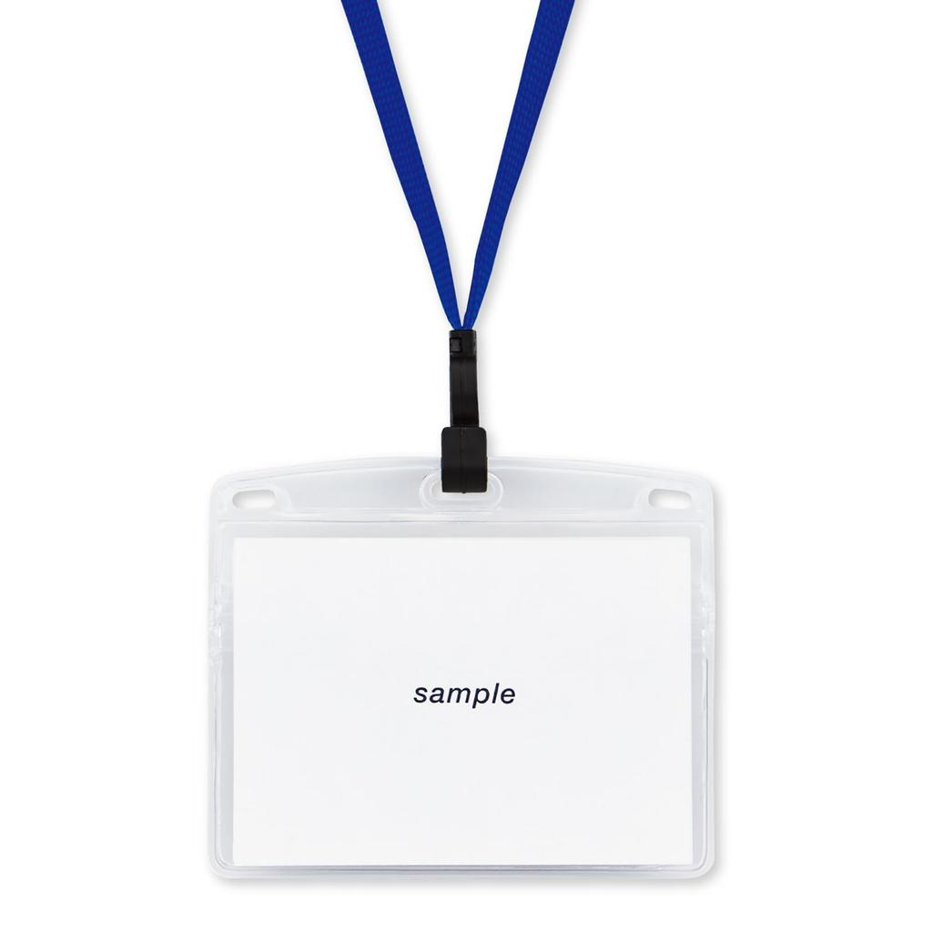 Открытый промышленный подвесной бейдж для имени, табличка с именем, держатель для карточки, держатель для имени, упаковка 10 штук, на молнии, мягкий чехол, синий, NL-23-BU